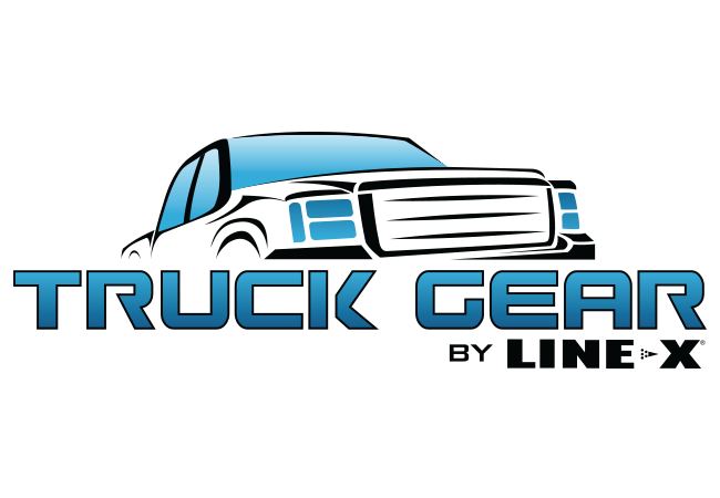 Truck Gear by Line-X logo with truck outline